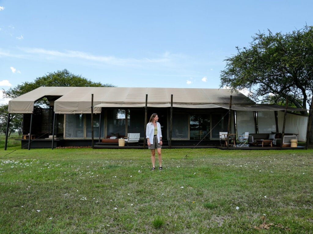 I stayed at one of the most expensive lodges next to the Serengeti National Park, where I fell asleep to lions roaring by my $2,585-a-night tent